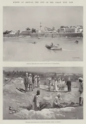 Scener ved Assouan, stedet for Den Store Nildæmning